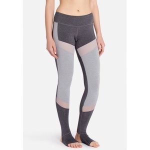 Splits59 Demi Stirrup Tights, Heather/Lt Grey, XS, EUC